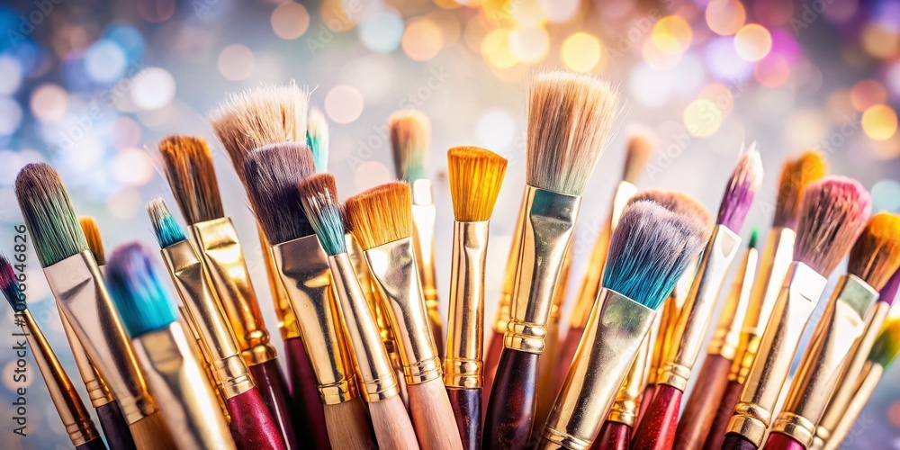 Blurry brushstrokes of light, painting abstract dreams. Blurry brushstrokes of light, painting abstract dreams.