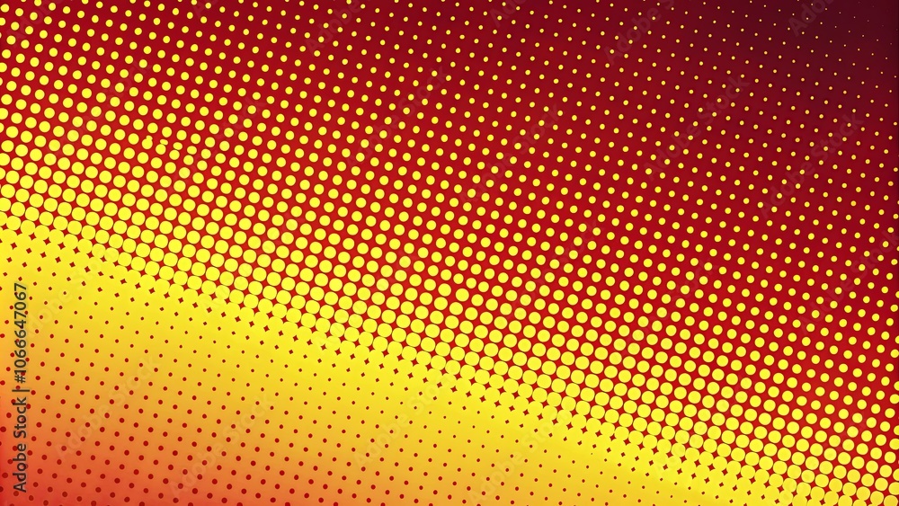 A Gradient of Yellow Circles on a Red Background with a Subtle Diagonal Pattern A Gradient of Yellow Circles on a Red Background with a Subtle Diagonal Pattern