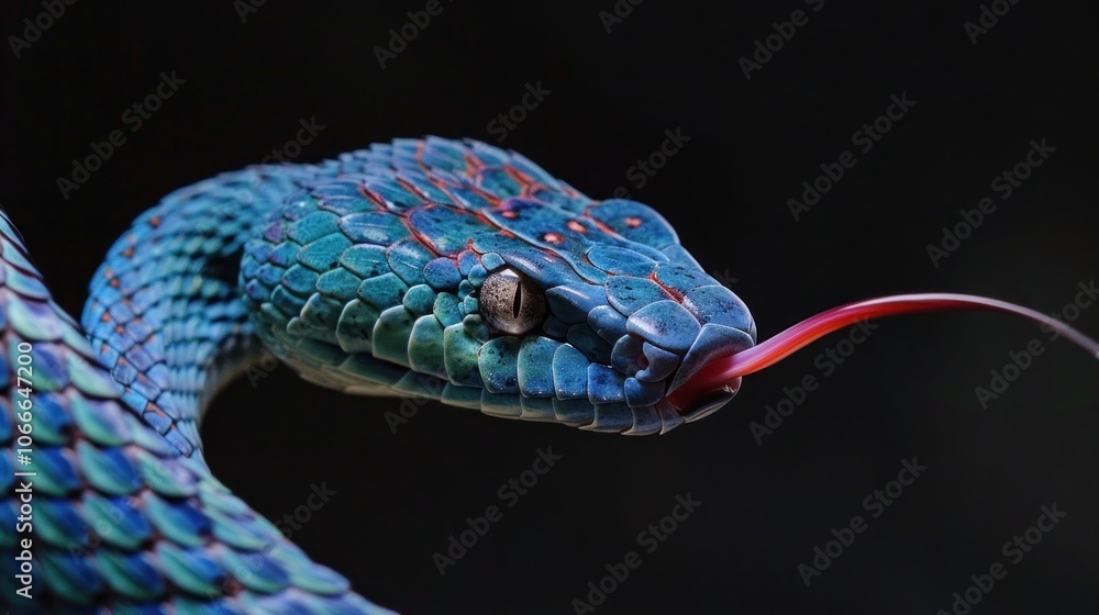 Obraz premium Blue Viper Snake