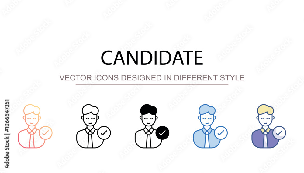Candidate icon design with white background stock illustration Candidate icon design with white background stock illustration