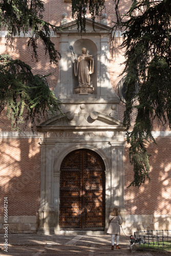 Fachada convento san bernardo en el casco antiguo de la ciudad patrimonio de Alcala de Henares, Madrid, España. photo