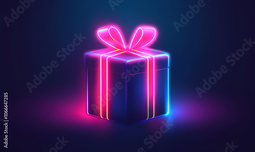 glowing box, AI generated photo