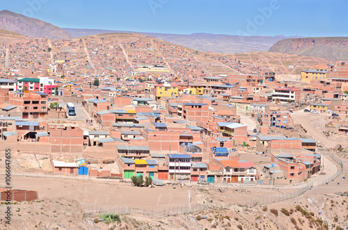 The outskirts of the mining town of Potosi in Bolivia photo