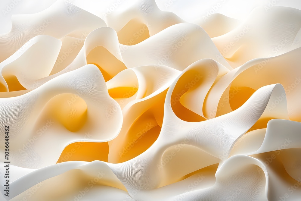 Abstract White and Orange Curves. Abstract White and Orange Curves.
