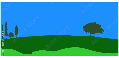 A natural landscape is a part of the earth's surface that can be seen at once from one place. It consists of geographical features that mark, or are characteristic of, a particular region.