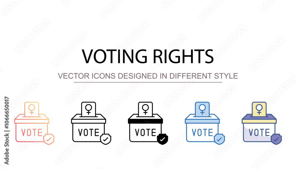 Voting Rights icon design with white background stock illustration Voting Rights icon design with white background stock illustration