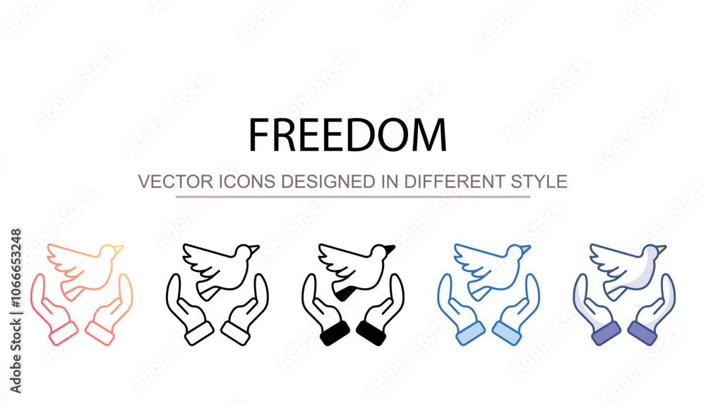 Freedom icon design with white background stock illustration Freedom icon design with white background stock illustration