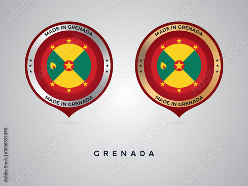 Made in Grenada. labels, stickers, pointer, badge and symbol of Grenada flag icon. Collection vector illustration Free Download Made in Grenada. labels, stickers, pointer, badge and symbol of Grenada flag icon. Collection vector illustration - GFXLoad