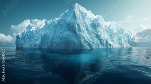 Wallpaper Mural Massive iceberg floating in arctic waters under bright sky Torontodigital.ca