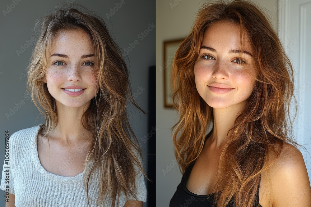 Results of microneedling before and after. Generative AI Results of microneedling before and after. Generative AI