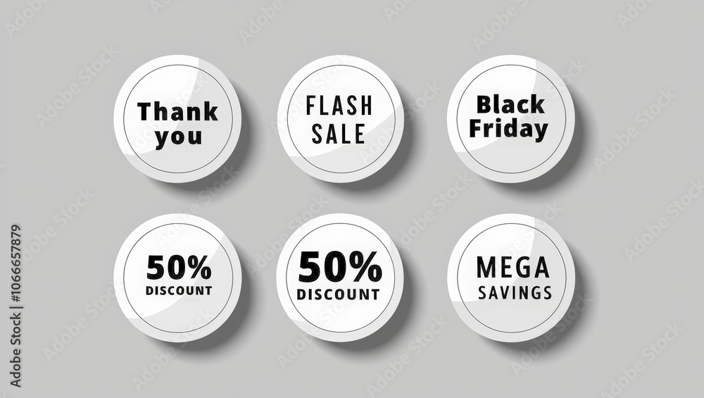 Thank you stickers for promotions, including flash sales and discounts Thank you stickers for promotions, including flash sales and discounts