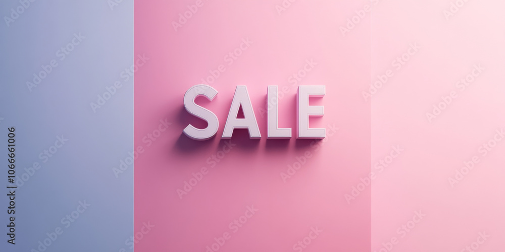 Elegant minimalist background in muted pastels with a prominent 