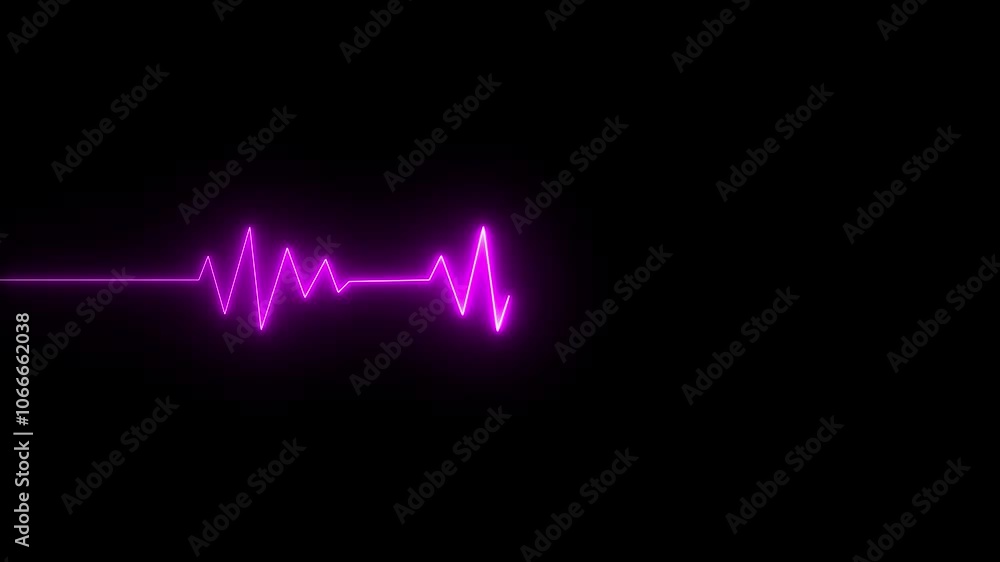 Glowing red neon heartbeat pulse rate line. Health and medical concept. Glowing red neon heartbeat pulse rate line. Health and medical concept.