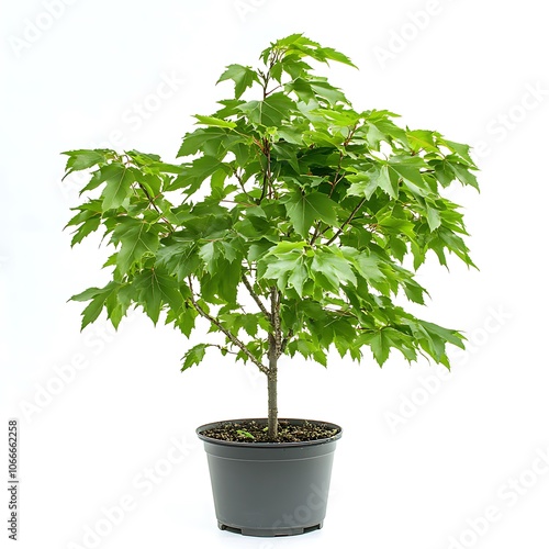 Acer pseudoplatanus isolated on a with a white background photo