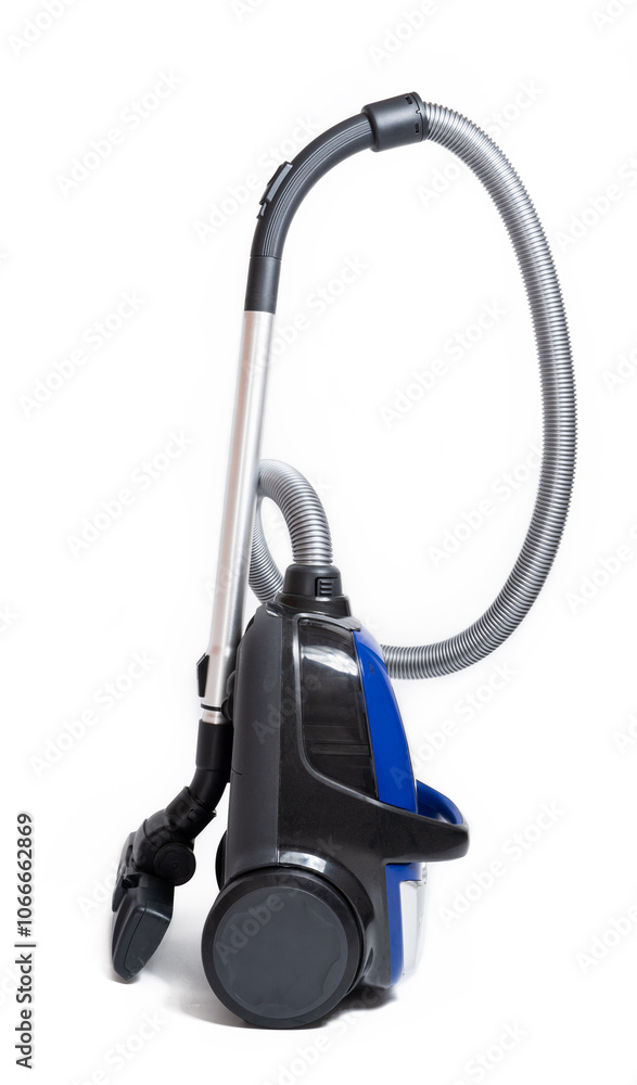 Blue vacuum cleaner isolated on white background Blue vacuum cleaner isolated on white background