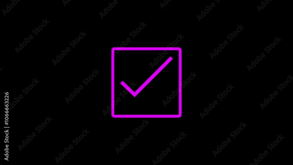 Tick Check mark icon animation Success correct approved animation. Tick Check mark icon animation Success correct approved animation.