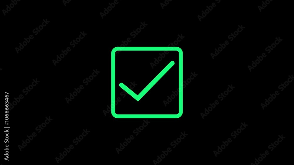 Animation in motion graphics of a check marks symbols. Symbolizing right. Animation in motion graphics of a check marks symbols. Symbolizing right.