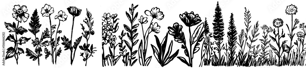Isolated pack of botanical clipart. Decorative elements set with flowers, branches, and leaves. Perfect for invitations, greeting cards, posters, and prints. Isolated pack of botanical clipart. Decorative elements set with flowers, branches, and leaves. Perfect for invitations, greeting cards, posters, and prints.