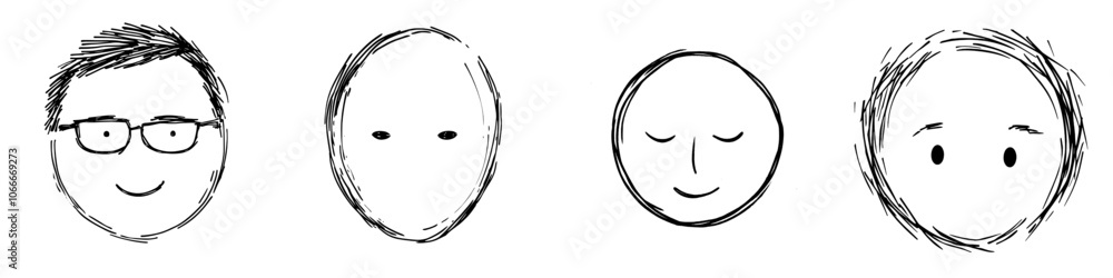 Icon for user account profiles. Black and white background. Works well for app and web interfaces, infographics, presentations, and marketing. Icon for user account profiles. Black and white background. Works well for app and web interfaces, infographics, presentations, and marketing.