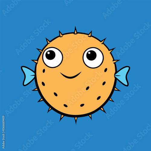 a Puffer fish vector art illustration