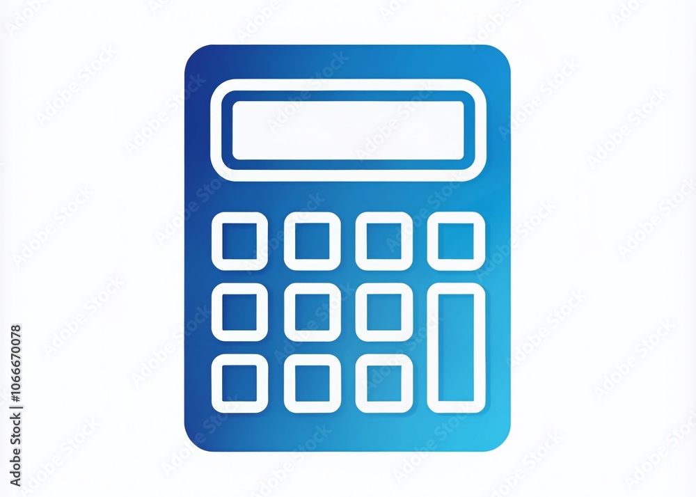Loan Calculator Icon Silhouette in Blue - Isolated on White Background, Financial Symbols for Budgeting, Savings, and Investment Planning in Modern Graphic Design Loan Calculator Icon Silhouette in Blue - Isolated on White Background, Financial Symbols for Budgeting, Savings, and Investment Planning in Modern Graphic Design