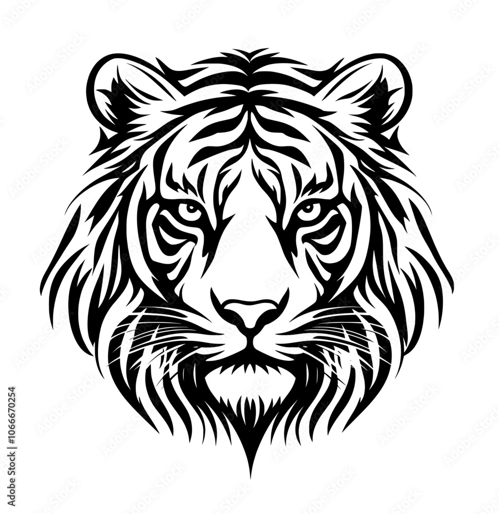 Fototapeta premium Illustration of a Tiger - Minimalist and Flat Logo