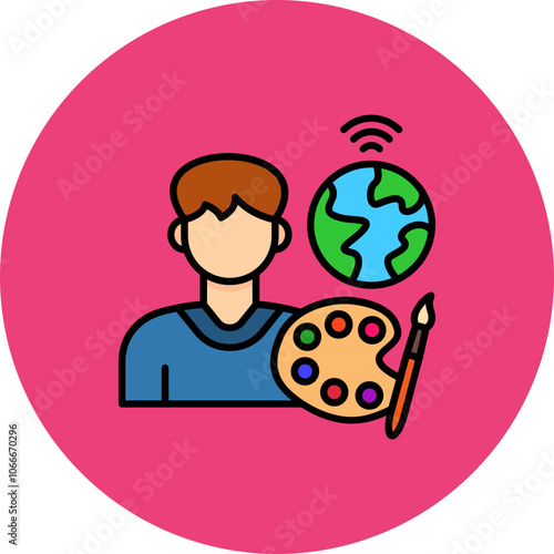 Digital nomad Icon