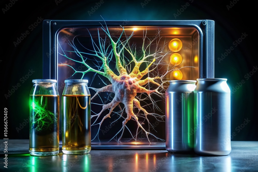 Neurons, cold drinks, stylish cans, a photographic mood. Neurons, cold drinks, stylish cans, a photographic mood.
