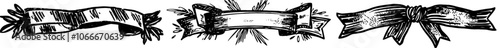 Modern ribbon banner svg created by hand, minimalist design