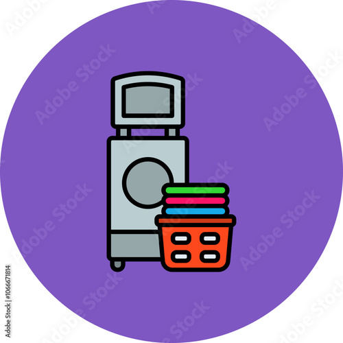 Washing clothes Icon photo