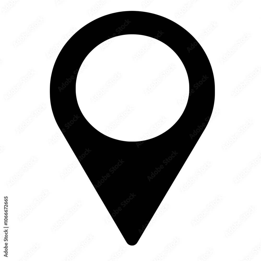 Symbol for navigation and GPS applications based on a modern map location icon Symbol for navigation and GPS applications based on a modern map location icon