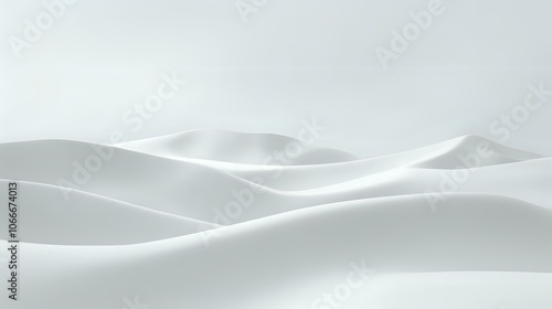 Wallpaper Mural Abstract White Wavy Landscape Torontodigital.ca