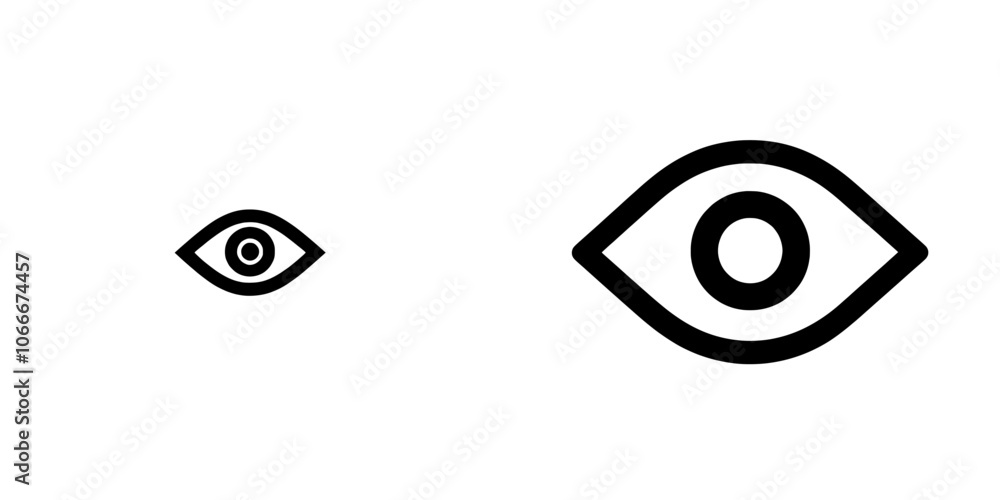 Logo template with eye icon isolated illustration Logo template with eye icon isolated illustration
