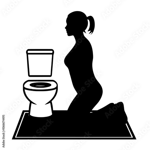 Web or mobile app icon with vomiting colored design