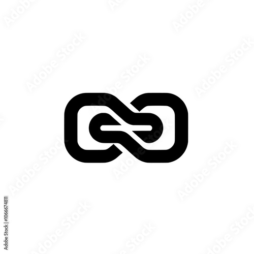 Design template for a link icon logo isolated on a white background
