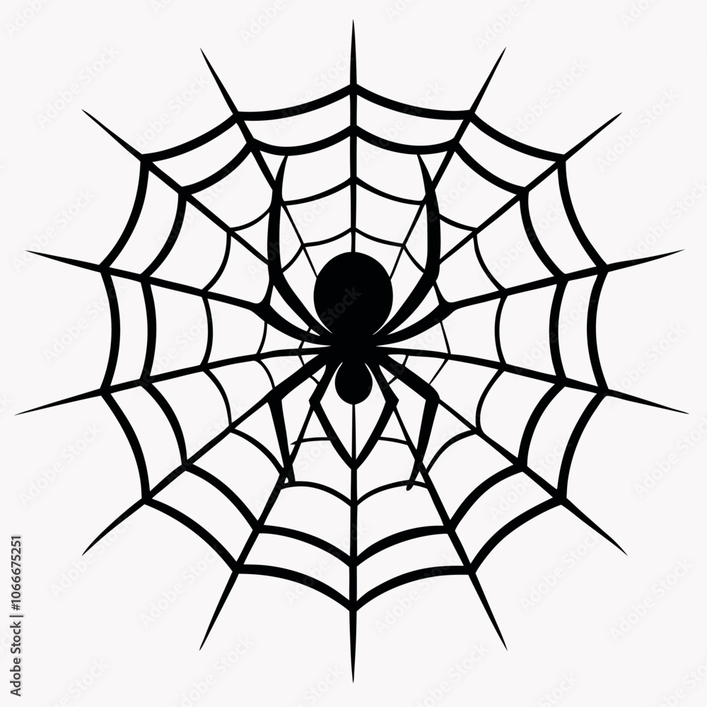 Fototapeta premium a spider sitting on a web, focusing on intricate web patterns