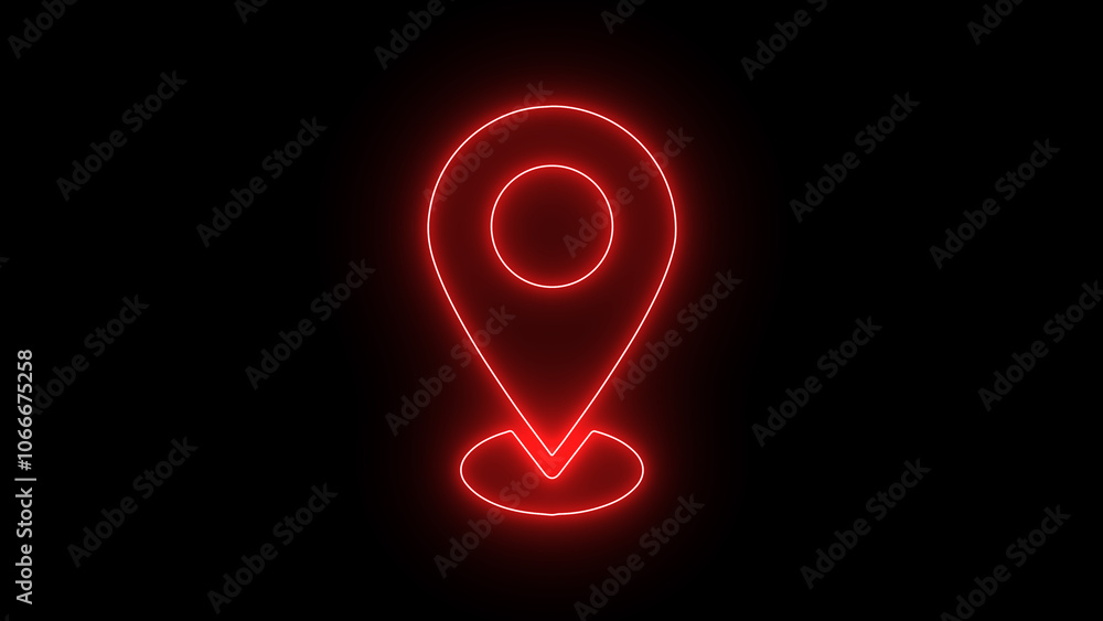 Location Icon on black background. Vibrant Neon Location Icon - Modern GPS and Navigation Symbol in Bright, Glowing Colors, Perfect for Maps, Apps, and Digital Interfaces Location Icon on black background. Vibrant Neon Location Icon - Modern GPS and Navigation Symbol in Bright, Glowing Colors, Perfect for Maps, Apps, and Digital Interfaces