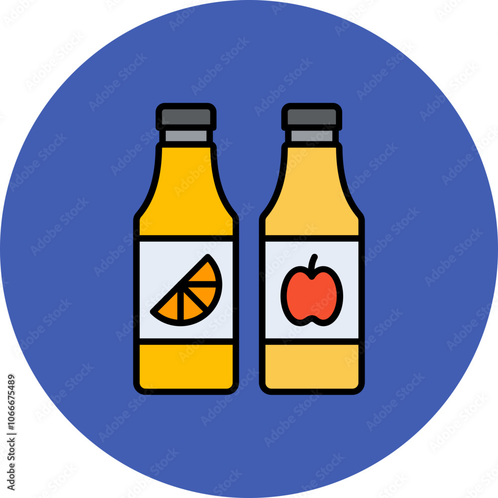 Juice bottles Icon Juice bottles Icon