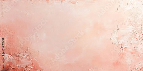 Textured gypsum wall with soft peach tones and natural imperfections, perfect for a warm, minimalist background photo