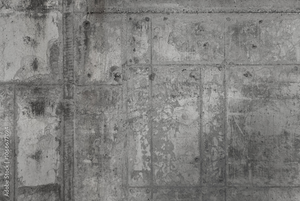 Obraz premium The photo shows a close-up of a grey concrete wall
