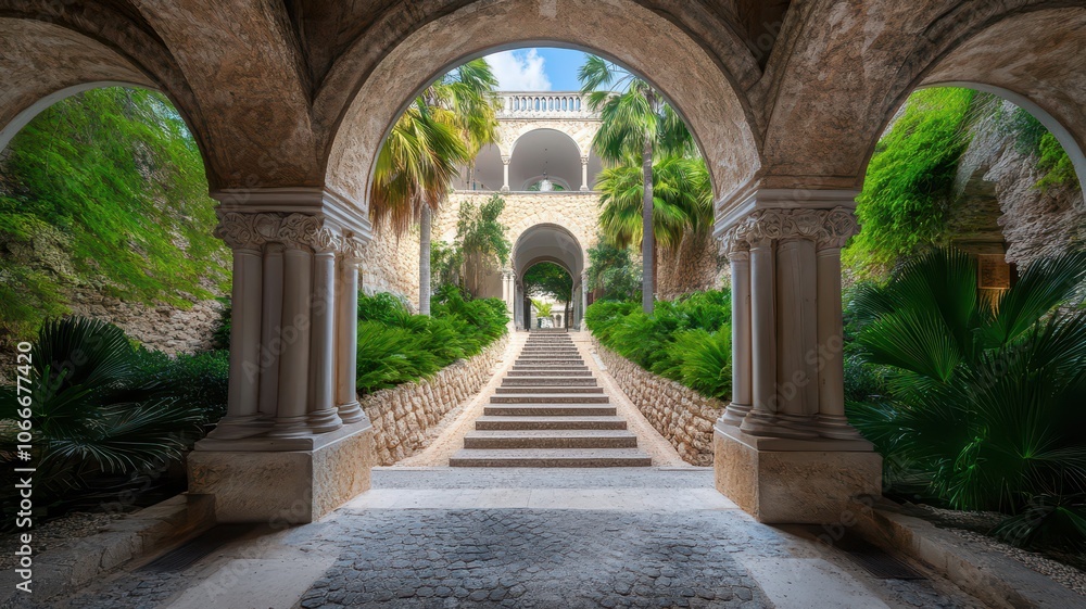 Majestic castle archway adorned with intricate carvings, showcasing timeless craftsmanship and historical grandeur. Majestic castle archway adorned with intricate carvings, showcasing timeless craftsmanship and historical grandeur.