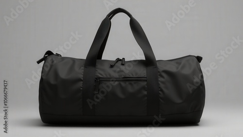 Sleek carry on duffel bag mockup, showcasing durability and modern appeal