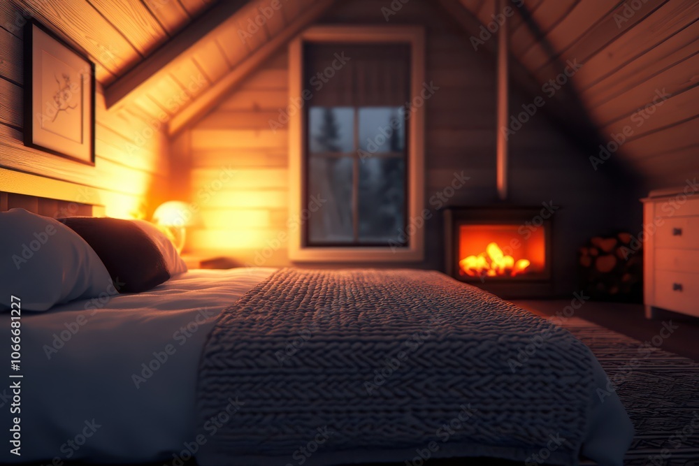 Cozy plush cabin with soft lighting, creating an intimate and inviting atmosphere for relaxation. Cozy plush cabin with soft lighting, creating an intimate and inviting atmosphere for relaxation.
