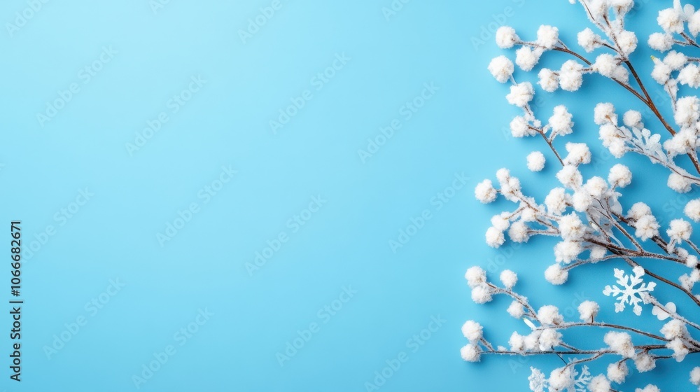 Winter Themed Blank Holiday Backdrop with Snowflakes Winter Themed Blank Holiday Backdrop with Snowflakes
