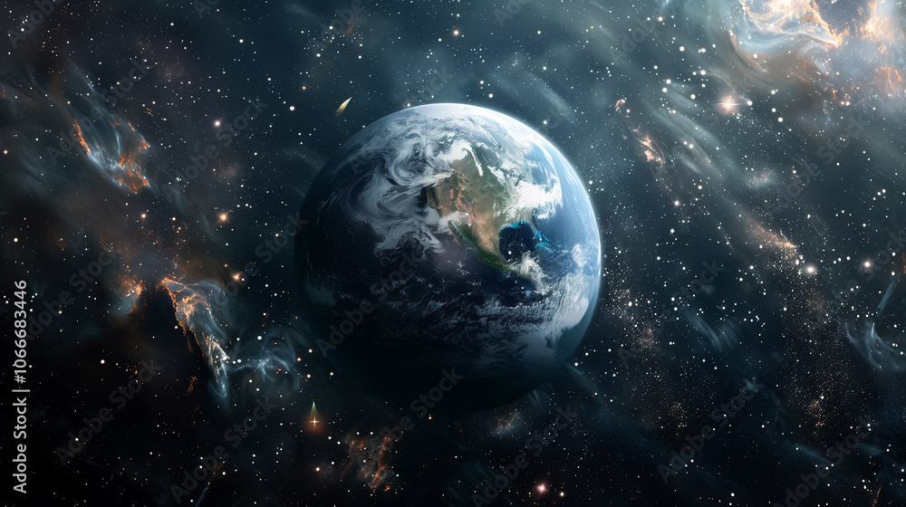 Naklejka premium earth in space
