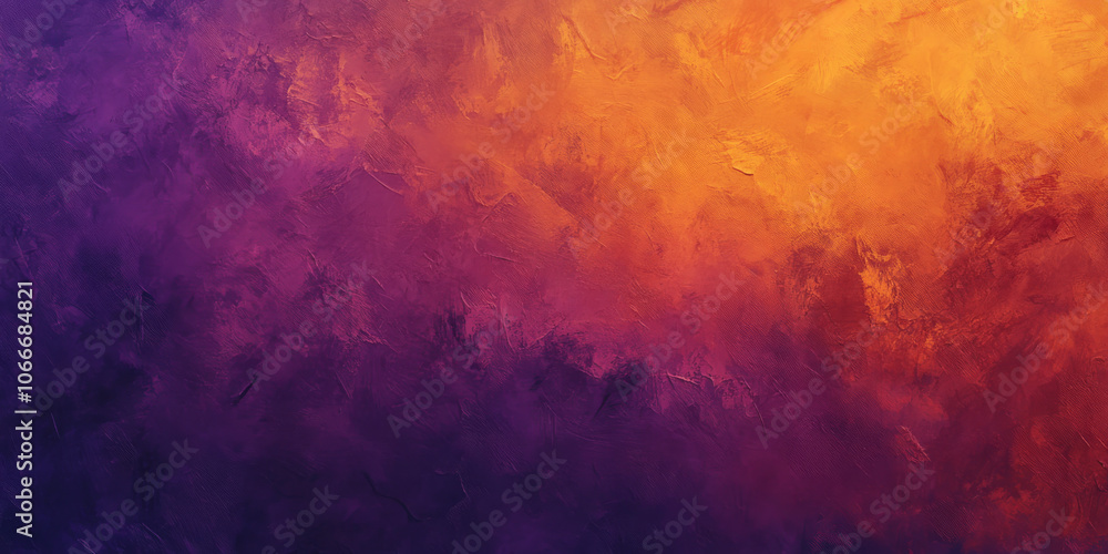 Obraz premium Vibrant sunset sky background with rich oranges and purples blending together, creating a dramatic effect