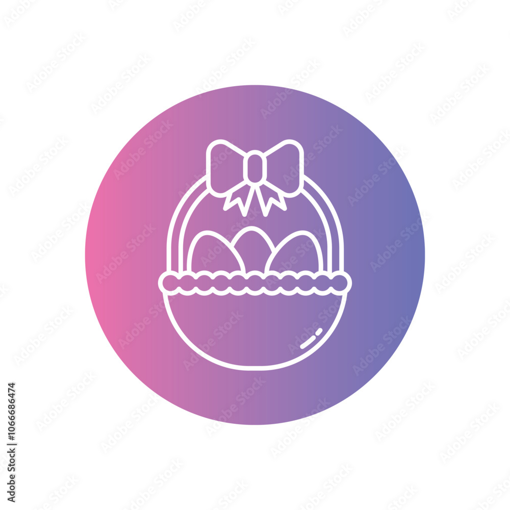 Easter Basket vector icon stock illustration Easter Basket vector icon stock illustration