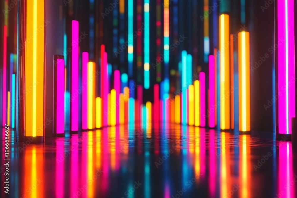 Abstract Neon Lights Background - Futuristic Glowing Design Abstract Neon Lights Background - Futuristic Glowing Design