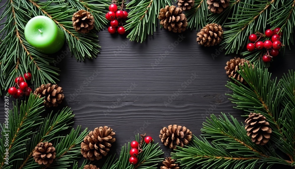 Create a Festive Atmosphere with Pine Branches Pine Cones and Red Berries for Christmas Celebrations Create a Festive Atmosphere with Pine Branches Pine Cones and Red Berries for Christmas Celebrations