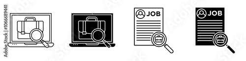 Job vacancy icon set